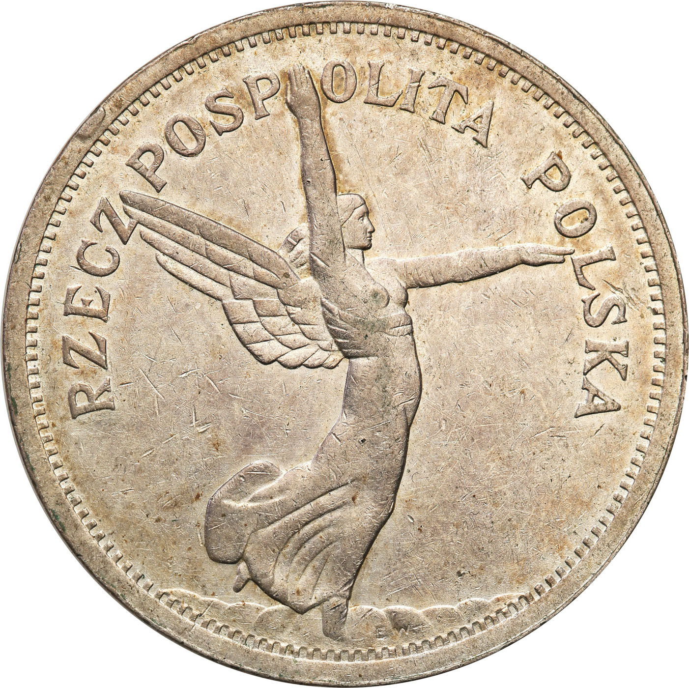 II RP. 5 złotych 1928 Nike bez znaku mennicy - PIĘKNA